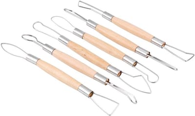 Houten Handvat Lintklei Gereedschap voor Aardewerk, Modellering en Beeldhouwen - Dubbelzijdig Snijgereedschap voor Creatieve Klussen
