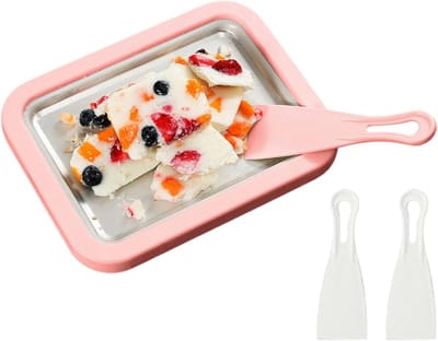 IJsmachine - Dessertmaker - Thuis Desserts Maken - Handmatig Zonder Stroom - 22.6 cm - Roze
