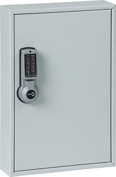 Sleutelkast - Keysafe - Sleutelkluis met verstelbare hakenlijsten en elektronisch slot (60 haken)