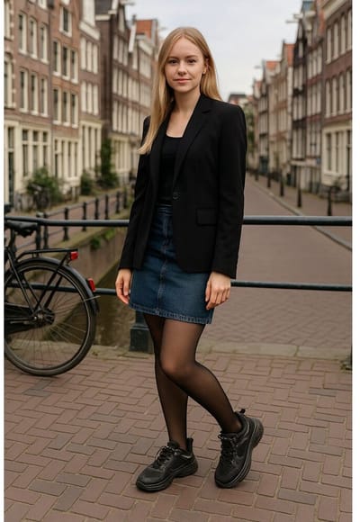 Adventure Sneaker Amsterdam Zwart Ademend High Soft Insole