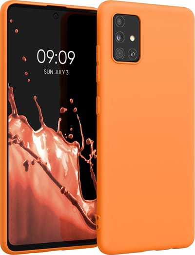 kwmobile telefoonhoesje geschikt voor Samsung Galaxy A51 - Hoesje voor smartphone - Back cover in fruitig oranje