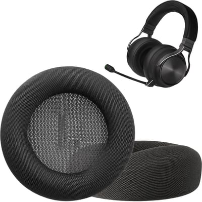 kwmobile 2x oorkussens geschikt voor Corsair Virtuoso MAX koptelefoon in zwart - Voor over-ear hoofdtelefoon
