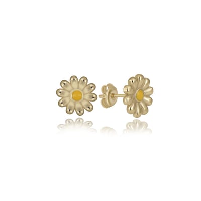 Bloemetjes GoldPlated Oorknop (925 sterling Zilver Goldplated) Oorbel Trendy Minimalistisch Oorknop Goudkleurig Dames Meisje | Cadeau Voor Vrouw