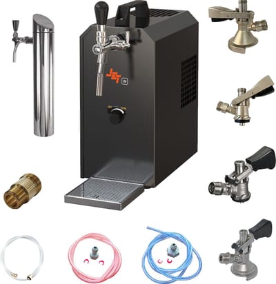 Complete Set - Biertap JET 30K 1-kraans, 35 liter/uur - met 4 x Fustkoppeling - Bierkoeler