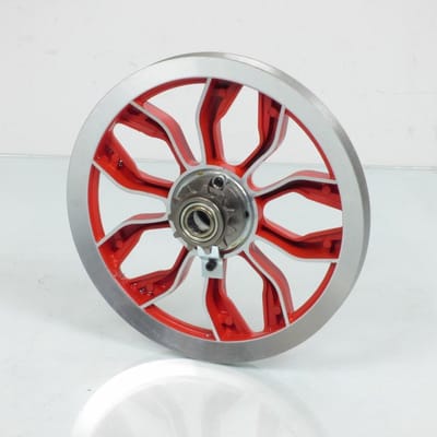 Poulie de transmission RSM pour Mobylette MBK 50 51V 1978 à 2002 Plateau alu rouge Neuf