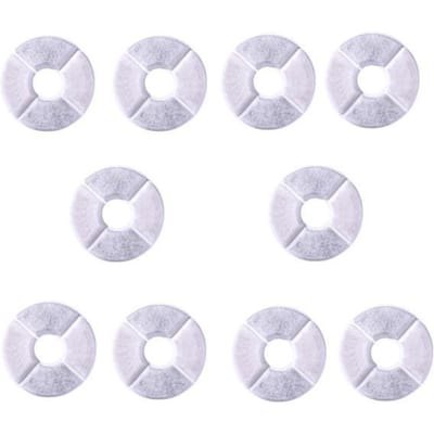 10 stuks bloem ronde huisdier waterdispenser filterelement kat waterdispenser filter katoen stuk circular wit