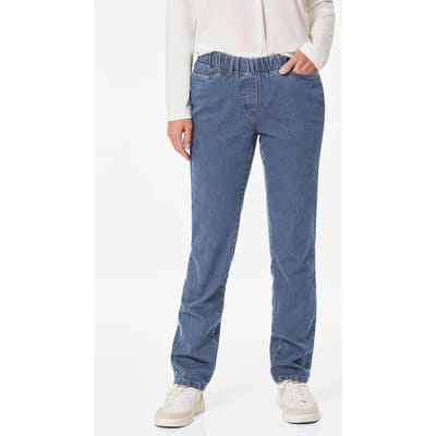 Klassieke jeans CARLA met elastische tailleband - lichtblauw - Gr. 38 van Goldner Fashion