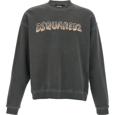Dsquared2 Best Fade Logo Charcoal Grey Sweatshirt