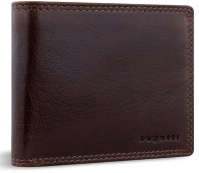 bugatti Leren portemonnee Savona Wallet With Flap 8CC Brown donkerbruin