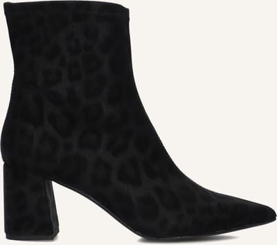 Notre-V 2478c Enkellaarsjes - Enkelboots met rits - Dames - Zwart - Maat 37