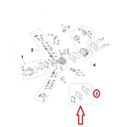 Pochette Joint haut moteur pour scooter Peugeot 125 Citystar 803605 Neuf