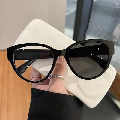 Liefde Retro Fotochromische Myopie Brillen voor Vrouwen Koreaans Kattenoog Kleurveranderende Brillen Gepersonaliseerde Anti-Blauw Licht Brillen -1.0 white