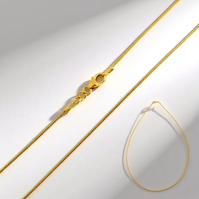 Cavill - Omega Ketting 925 Sterling Zilver Verguld - 55 cm - Moderne Elegante Halsketting Dames - Monotone Monosono Collection