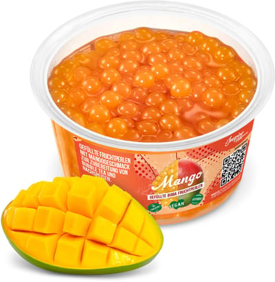 Inspire Food Company - Bubble tea - Bubble Tea Parels - Popping Boba Pearls - Popping Fruitparels - Mango smaak - 450 gram
