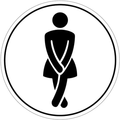 Dames WC bordje | gecoat dibond materiaal | 10 cm