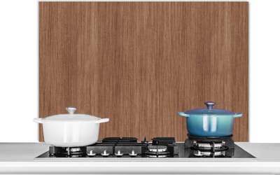 Spatscherm keuken 100x65 cm - Kookplaat achterwand Hout - Boomstronk - Patronen - Muurbeschermer - Spatwand fornuis - Hoogwaardig aluminium