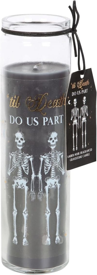 Huwelijkscadeau Amber Noir Kaars - Uniek Gotisch Decor voor Verjaardagen en Bruiloften