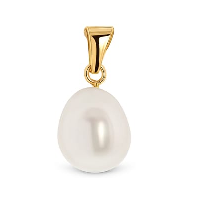 Miore Pure Gouden Hanger - 14 Karaat Goud - Met Zoetwaterparel - Handgemaakt - 17,8 mm