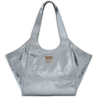 PINKO TOTE MINI BAG USED META Zilver N/A EU