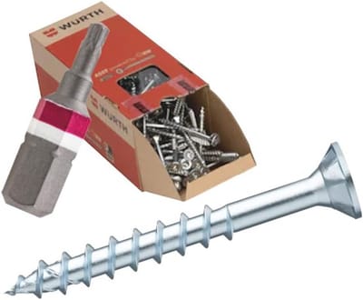 Houtschroeven - Metaalschroeven - Bevestigen van hout - Gegalvaniseerd staal - 5 x 40 mm - Zilver
