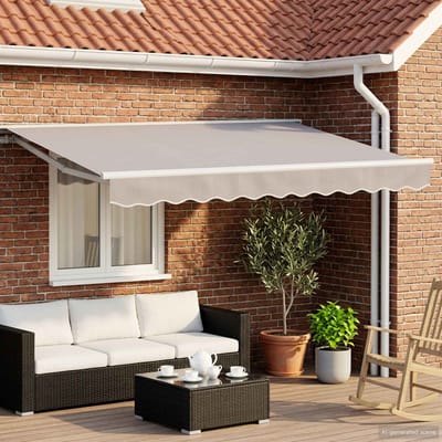 vidaXL - Handmatig - Afsheringsframe - Verstelbaar - Wit - 3 - x - 2,5 - m - Staal