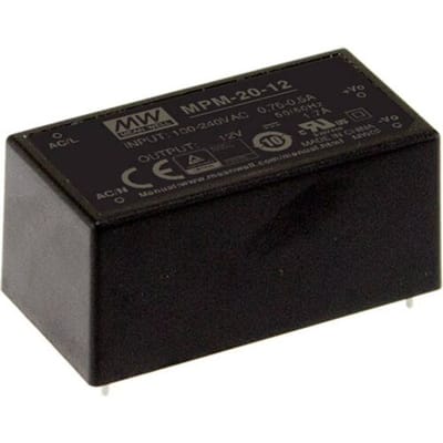 MEAN WELL MPM-20-12 AC/DC-printnetvoeding 12 V/DC 1.8 A 21.6 W