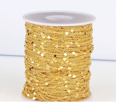 WiseGoods Luxe Ketting - Kettingen / Armbanden / Oorbellen - Koord Metaal - Sieraden Maken - Hobby Sieraad - DIY - Goud - 200CM