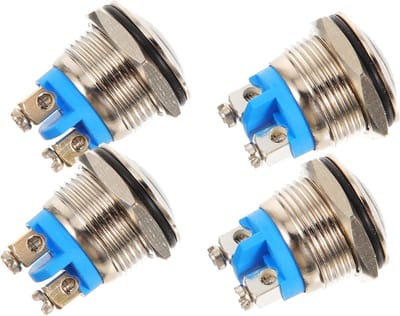 Vervangende Deurbelknop - Drukknop Belset - Eenvoudige Installatie - Vernikkeld Koper Materiaal - 2.5 cm Afmeting - Zoals Getoond