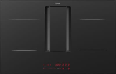 ETNA AKI380ZT - Inductiekookplaat met Geïntegreerde Afzuiging – 80 cm – 4 Kookzones – Centrale Sliderbediening – Boostfunctie – Recirculatie of Luchtafvoer – Inbouwmaat 750x490 mm – Energielabel A