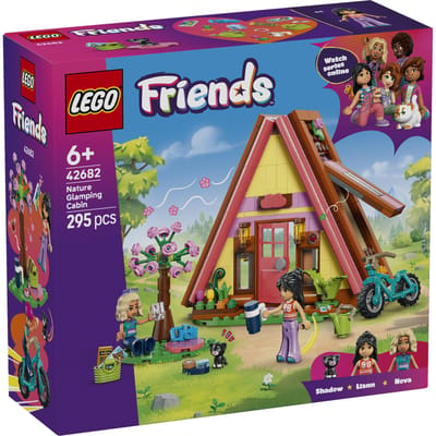 LEGO Friends LEGO® FRIENDS 42682 Finnhütte, 2 spelfiguren en een stuk speelgoed-kapje - poppenhuis camping set voor Glamping plezier