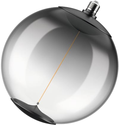 OSRAM Vintage 1906 BigBall35 LED-lamp, 12 W (400 lm), 1800 K warm wit, rookkleurige kunststof behuizing, E27-fitting, filamentmagneettechnologie, dimbaar