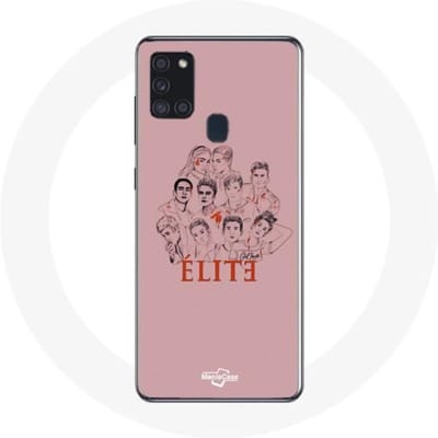 Coque - Samsung - Galaxy A21S - Souple - Rose - Affiche personnages Fanart Logo