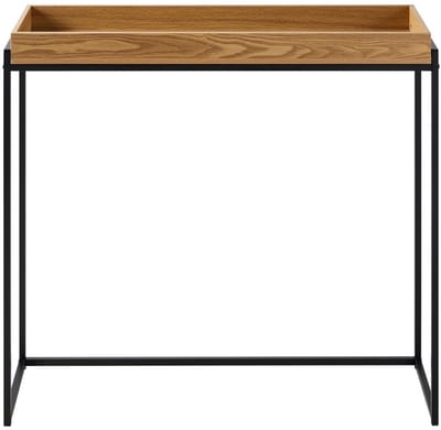 CALICOSY - Console met opstaande rand en zwarte metalen poten L100 cm - JESSIE