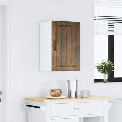 vidaXL - Keukenbovenkast - Lucca - bewerkt - hout - gerookt - eikenkleurig