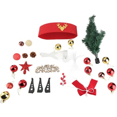 Mini Kerstboom PVC Kunstmatig Bureau Decoratief Kleine Kerstboom met Ster Boomtopper voor Vakantie red
