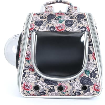 Transporteur pour Chats Sac Bandoulière pour Animaux de Compagnie Respirant Extérieur Chat Petit Chien Sac à Dos Voyage Cage Capsule Spatiale Sac de Transport Portable 40X40X19CM