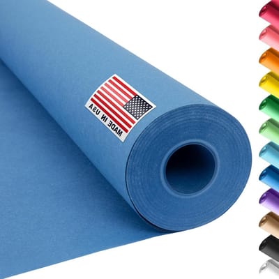 30 m donkerblauwe bouwpapierrol, dikte van 20 kg, gemaakt in de VS, kraftpapierrol voor schoolprojecten, gekleurd papier voor kunst en ambachten, decoraties