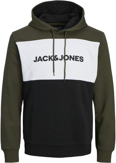 JACK&JONES - JWHLOGO BLOCKING SWEAT HOOD SMU - Heren - Sweaters