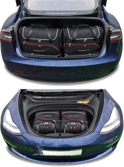 Tesla Model 3 7-delig Bespoke Trunk en Frunk Reistassen Auto Interieur Organizer Accessoires
