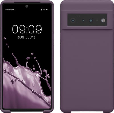 kwmobile telefoonhoesje geschikt voor Google Pixel 6 Pro - Hoesje met siliconen coating - Smartphone case in Bleke iris