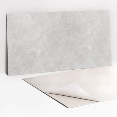 Tulup PVC Wandpaneel - Steen Marmer Vinyl Wandbekleding - 100 x 50 cm - Grijs Wandpaneel PVC - 1 stuk - Industrieel Wandbekleding - Wandpaneel Zelfklevend - Plaktegels Keuken en Badkamer
