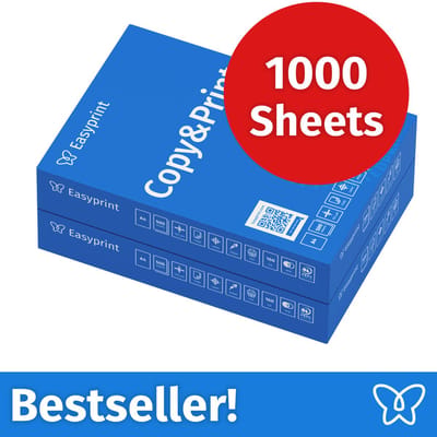 NIEUW: Easyprint Printerpapier Kopieerpapier 1000 vel 2 x 500 A4 Premium Hoogwit CIE 160 Testwinnaar PEFC gecertificeerd