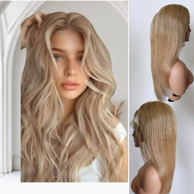 Blonde30- Remy Steil Pruik - 70 cm – Braziliaans Echt Haar – 13x1 T-Lace – Dames Lang Haar – 180% Dichtheid- Frazimashop