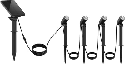 Set van 4 gekoppelde zonne-spotlights 100LM ROUNDY MINI