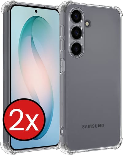 Hoesje - 2 Stuks - Geschikt voor Samsung Galaxy S26 - Sterk & Shockproof - Back Cover - Siliconen Case - Telefoon Hoes Shock Proof - Telefoonhoes - Transparant