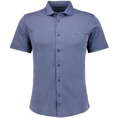Ragman Overhemd Soft Knit Easy Care Short Sleeve Solid Color Azure / male