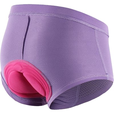 Dames Fiets Ondergoed 3D Gel Gevoerde Fiets Slip MTB Fietsen Ondergoed Shorts XXL paars