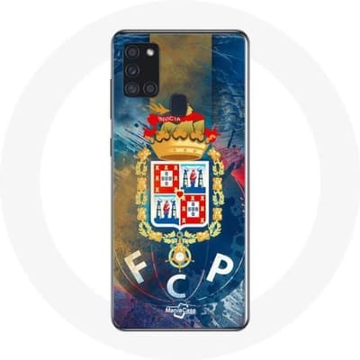 Coque - Maniacase - Samsung Galaxy A21S - Souple - Porto fond bleu - Protection décorative noir