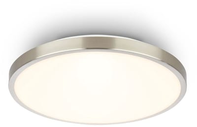 BRILONER Competo – LED Plafondlamp met warm wit licht – 12W – 1.300Lm – Ø24 cm – nikkel