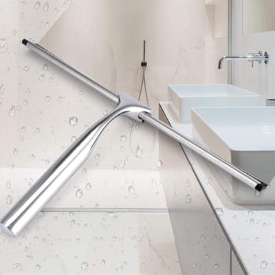 Glaswisser Set - Ruitenreiniger Borstel - Ramen Schoonmaken - Verstelbare Steel - Tot 115 cm - Zilver